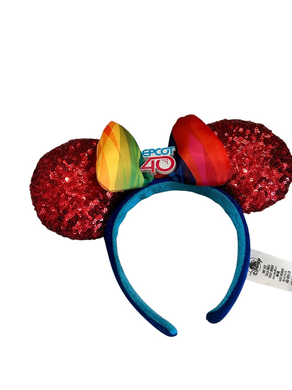 Disney Parks Epcot 40 Anniversary Mouse Ear Rainbow Headband